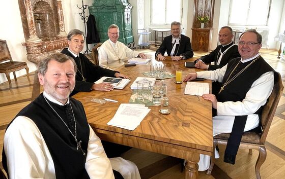 Die oberösterreichischen Äbte und Pröpste im Stift Kremsmünster bei ihrer ersten Zusammenkunft in der neuen Besetzung.