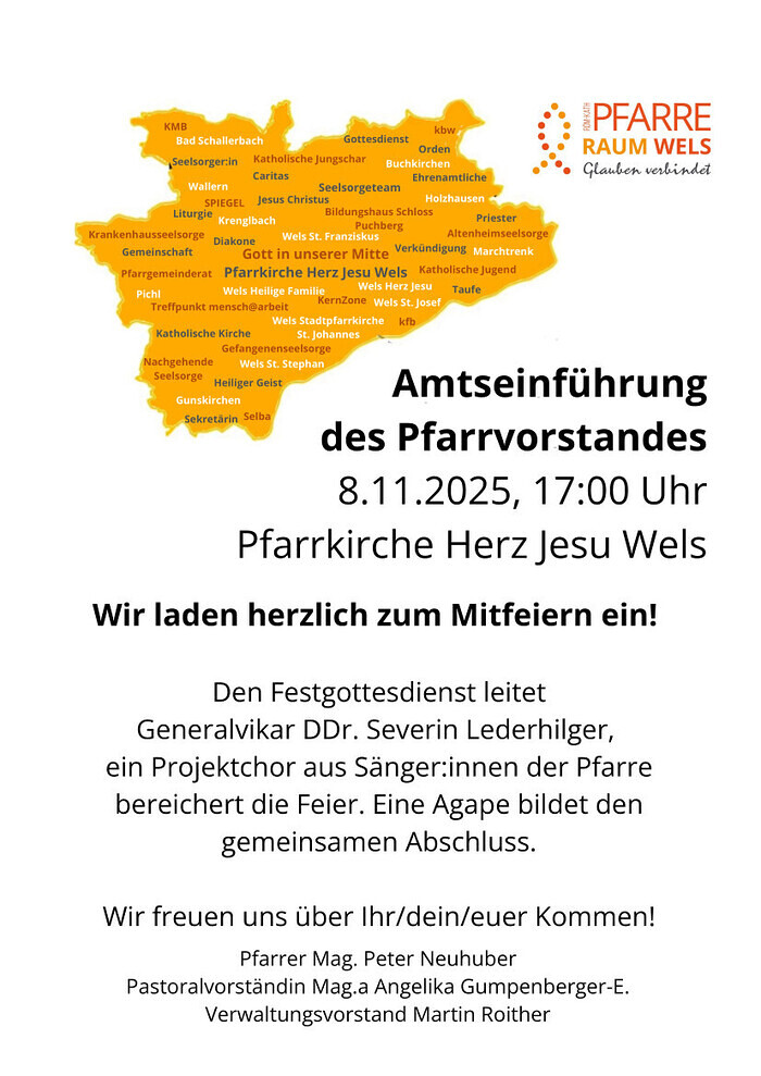Einladung Amtseinführung