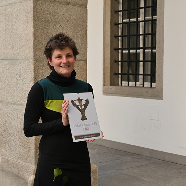 Nicole Leitenmüller bei der Solidaritätspreisverleihung 2020 / © KiZ/F. Litzlbauer Nicole Leitenmüller bei der Solidaritätspreisverleihung 2020