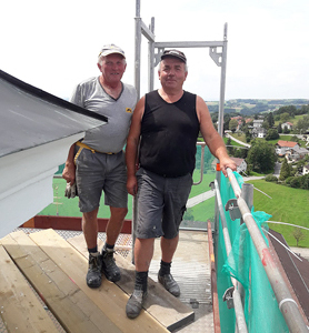 Impressionen von der Kirchturmsanierung