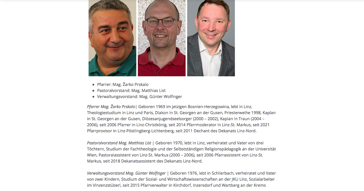 Pfarrvorstand der Pfarre Urfahr
